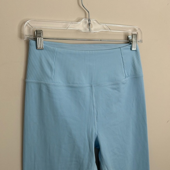 girlfriend collective Light Blue Ribbed Leggings Size Medium - Picture 3 of 7